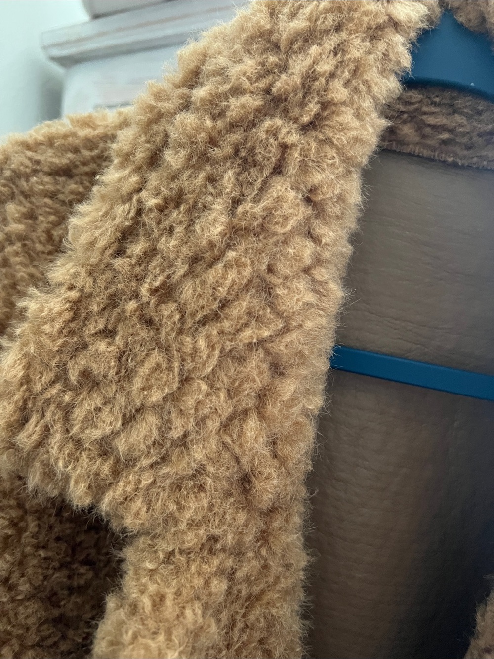Classic Teddy Faux-Shearling Jacket in Chestnut Brown - Picture 2 of 8